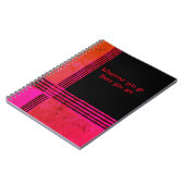 Hot-roze en Oranje spiraalfoto Notitieboek (Linkerzijde)