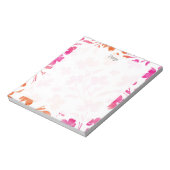 Hot-roze en Oranje Waterverf ventilatorstenen Notitieblok (Linkerzijde)