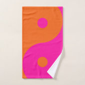 Hot-roze en Oranje Yin Yang Bad Handdoek (Handdoek)