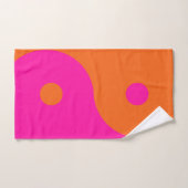 Hot-roze en Oranje Yin Yang Bad Handdoek (Handdoek)