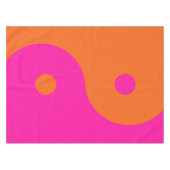 Hot-roze en Oranje Yin Yang Tafelkleed (Voorkant (Horizontaal))