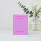 Hot-roze en Paars Ketting oorscherm Visitekaartje (Staand voorkant)
