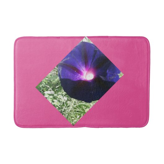  Hot Roze en Paarse Bloemen Badmat (Voorkant)
