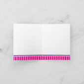 Hot Roze en Paarse Fairy Note Kaart (Binnen)