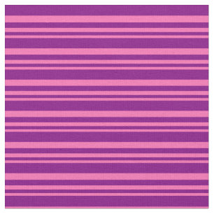 Hot-roze en Paarse lijnen/strips Stof