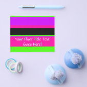 Hot-roze en Paarse toon- en strepen modern design Flyer (Enkel)