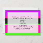 Hot-roze en Paarse toon- en strepen modern design Kaart (Achterkant)