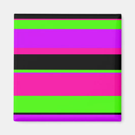 Hot-roze en Paarse toon- en strepen modern design Magneet
