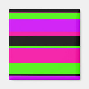 Hot-roze en Paarse toon- en strepen modern design Magneet