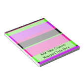 Hot-roze en Paarse toon- en strepen modern design Notitieblok (Schuin)