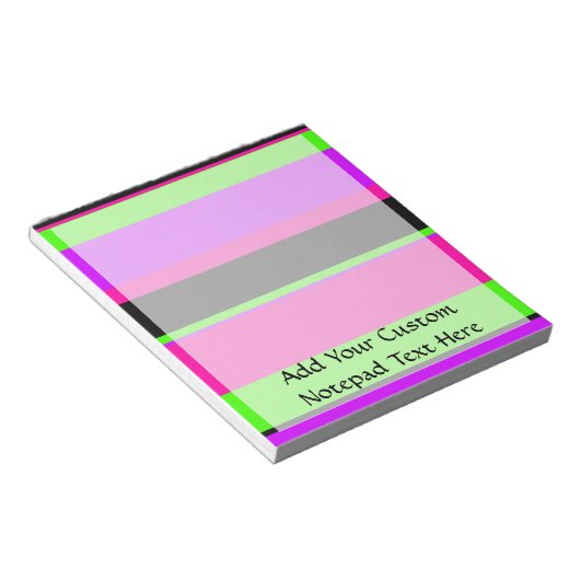 Hot-roze en Paarse toon- en strepen modern design Notitieblok (Schuin)