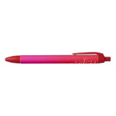 Hot-roze en Red Ombre Heart Handtekening Zwarte Inkt Pen (Bovenkant)