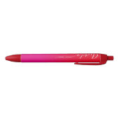 Hot-roze en Red Ombre Heart Handtekening Zwarte Inkt Pen (Bodem)