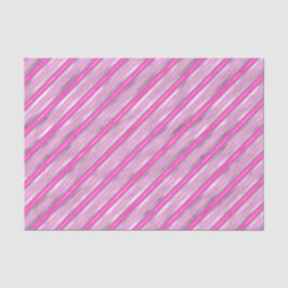 Hot-roze en Silver Stripes Tissuepapier