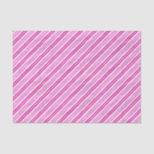 Hot-roze en Silver Stripes Tissuepapier (Voorkant)