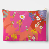 Hot Roze en Sinaasappel Bloementuin Gepersonalisee Etui (Achterkant)