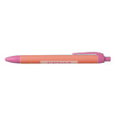 Hot Roze en Sinaasappel Modern Trendy Gepersonalis Zwarte Inkt Pen (Bovenkant)