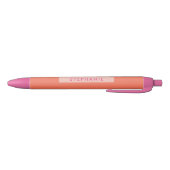 Hot Roze en Sinaasappel Modern Trendy Gepersonalis Zwarte Inkt Pen (Bodem)
