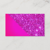 Hot-roze en Sparkle Glitter Biz-kaart 3a Visitekaartje (Achterkant)