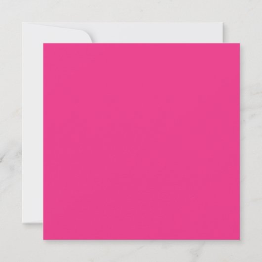 Hot-Roze en White Double Border Square Flat Note Bedankkaart (Achterkant)
