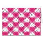 Hot-roze en White Hearts Argyle (Voorkant Horizontaal)