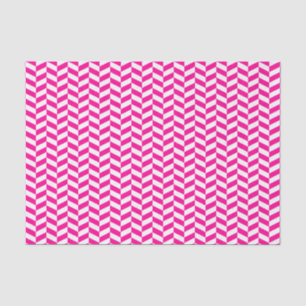 Hot-Roze en White Herringbone-weefselpapier Tissuepapier