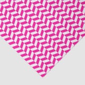 Hot-Roze en White Herringbone-weefselpapier Tissuepapier (Detail)