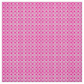 Hot-roze en White Lattice Pattern Stof (Swatch)