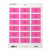 Hot-roze en White Polka Dot Pattern Etiket (Full Sheet)