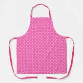 Hot-roze en White Polka Dot Pattern Schort (Voorkant)