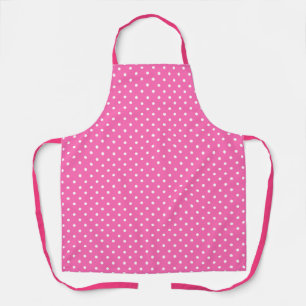 Hot-roze en White Polka Dot Pattern Schort