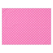 Hot-roze en White Polka Dot Pattern Tafelkleed (Voorkant (Horizontaal))