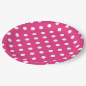 Hot-roze en White Polka Dots Paper Bord (Gekanteld)