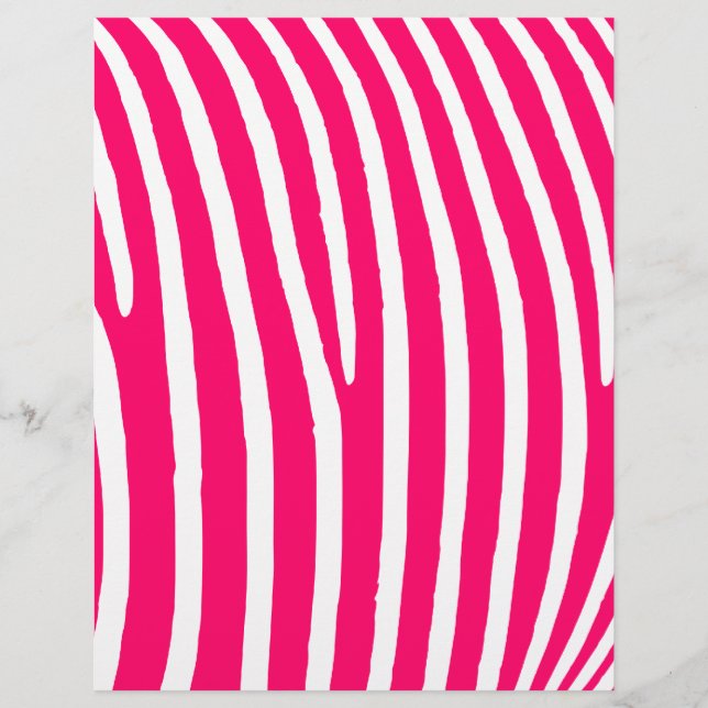 Hot-roze en White-Zebra afdrukken (Voorkant)