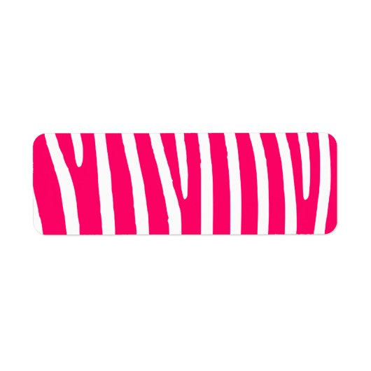 Hot-roze en White-Zebra afdrukken Etiket (Voorkant)