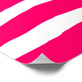 Hot-roze en White-Zebra afdrukken Poster (Hoek)