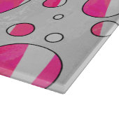 Hot-Roze en White Zebra Polka Dots Snijplank (Hoek)