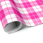 Hot-roze en wit geplakt patroonpapier cadeaupapier (Rol Hoek)