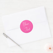 Hot roze en wit persoonlijke envelop afdichtingen  ronde sticker (Envelop)