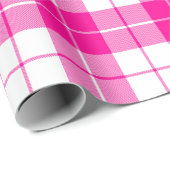 Hot-roze en wit speldenpatroon |Groot | Cadeaupapier (Rol Hoek)