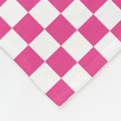 Hot-roze en wit toetsenbord fleece deken (Hoek)