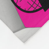 Hot-roze en wit Voetbal met DIY-tekst Fleece Deken (Hoek)
