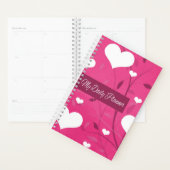 Hot roze en witte harten planner (Display)