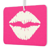 Hot-roze en witte lipstick luchtverfrisser (Links)