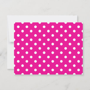 Hot-roze en witte poolpunten briefkaart