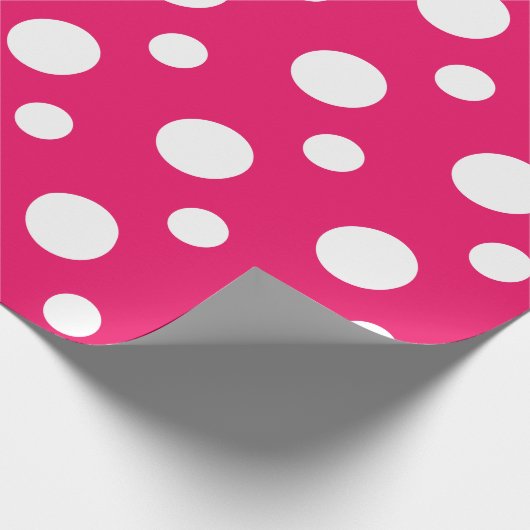 Hot-roze en witte poolpunten cadeaupapier (Hoek)