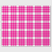 Hot-roze en witte speldenstang |Groot patroon| Cadeaupapier (Vlak)