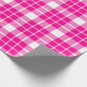 Hot-roze en witte speldenstang |Groot patroon| Cadeaupapier (Hoek)