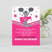 Hot-roze en witte sterren, pure-toonaangevende par kaart (Staand voorkant)