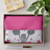 Hot-roze en witte sterren, pure-toonaangevende par tissuepapier (Geschenk)